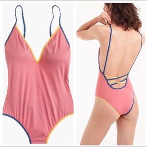 J. Crew Playa Montauck CrossBack 1 Piece Swimsuit